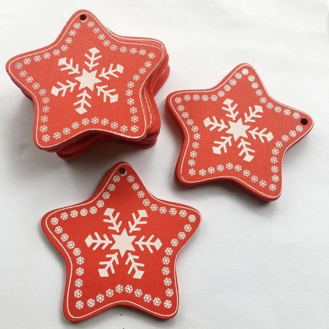 Wooden Christmas Ornaments 10pcs