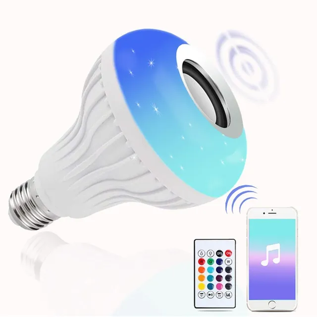 RGB LED vezeték nélküli izzó bluetooth hangszóróval