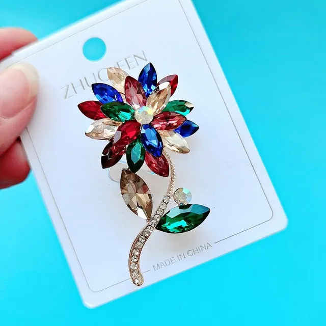 Stylish colourful Basmat lapel brooch