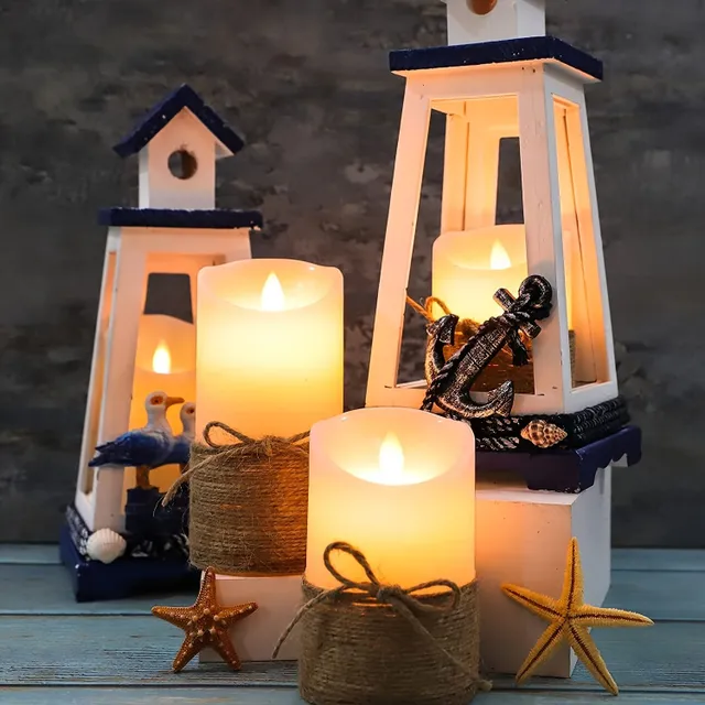 Svíčky bez plamene LED na baterie s realistickým blikáním - Pro dekoraci, svátky, narozeniny, vánoce, domov