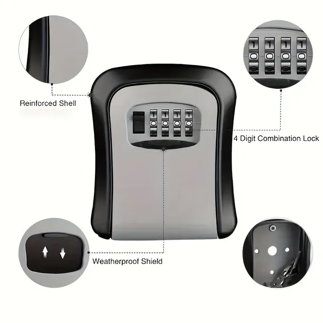 Outdoor Safe box for the Keys with Combining - Safe deposit box for the Keys to the House, Car, Hotel etc. - Waterproof