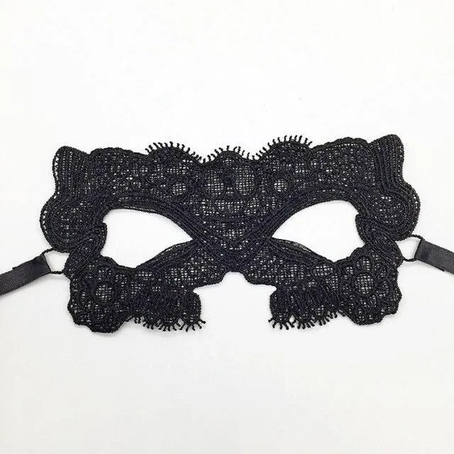 Sexy black lace scarf