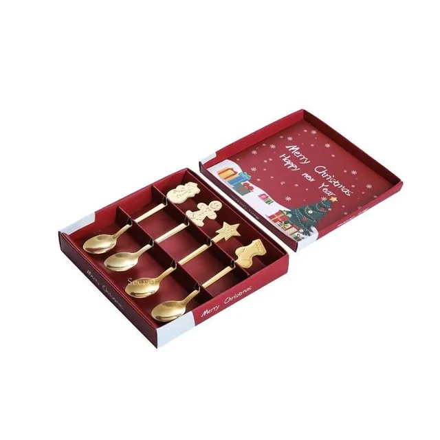 Christmas teaspoons in gift box 4 pcs