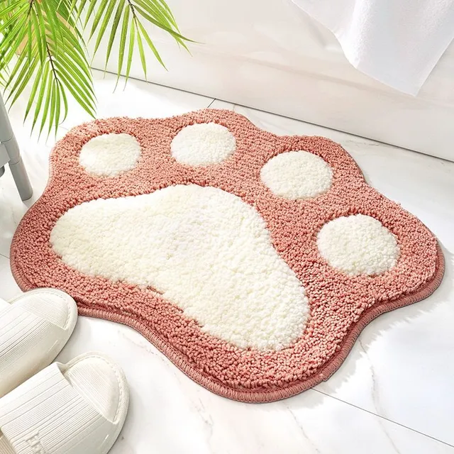 Bathroom anti-slip mat in the shape of a foot