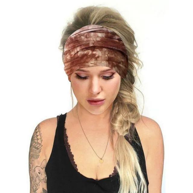 Women's wide fabric multicoloured headband 30