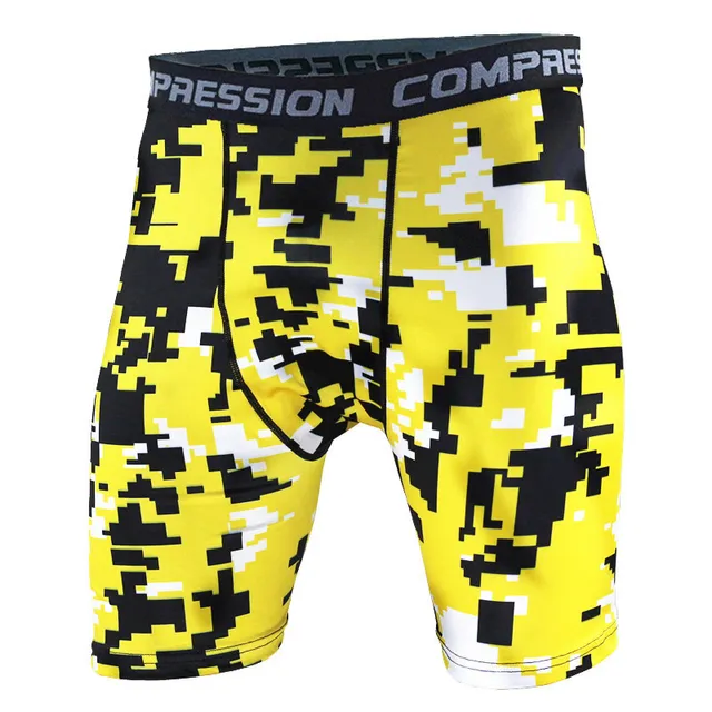 Men's compression shorts with military pattern