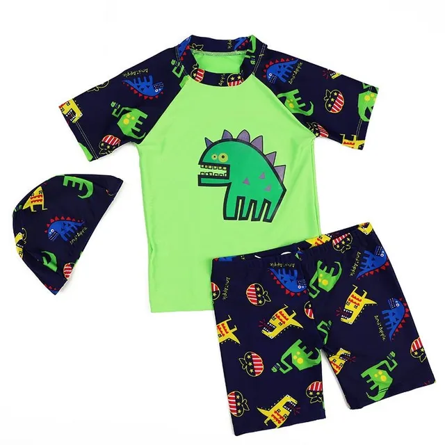 Children's set of shorts and long-sleeved shirt for swimming