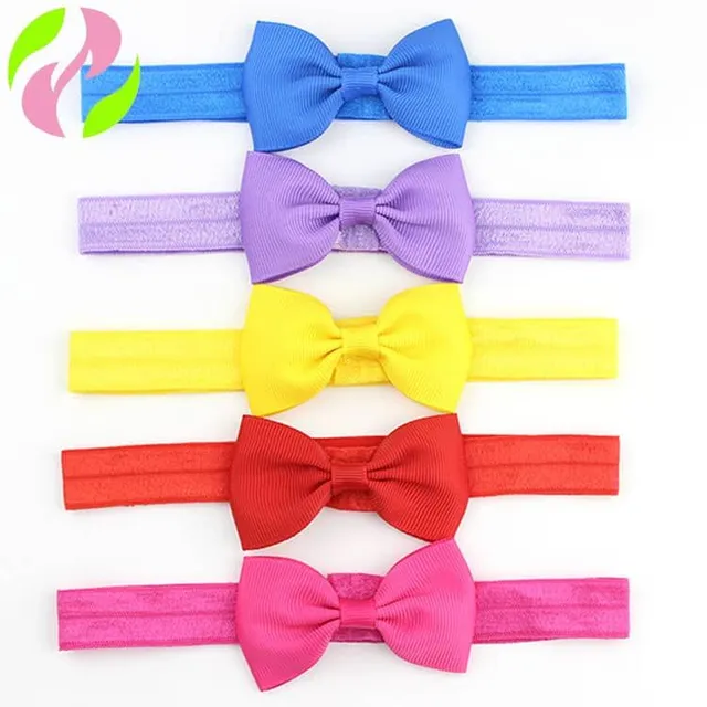 Girl elastic headband with bow