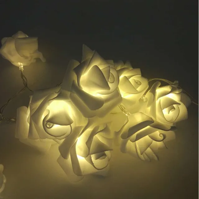 Světelný LED řetěz Růže | 1,5 m