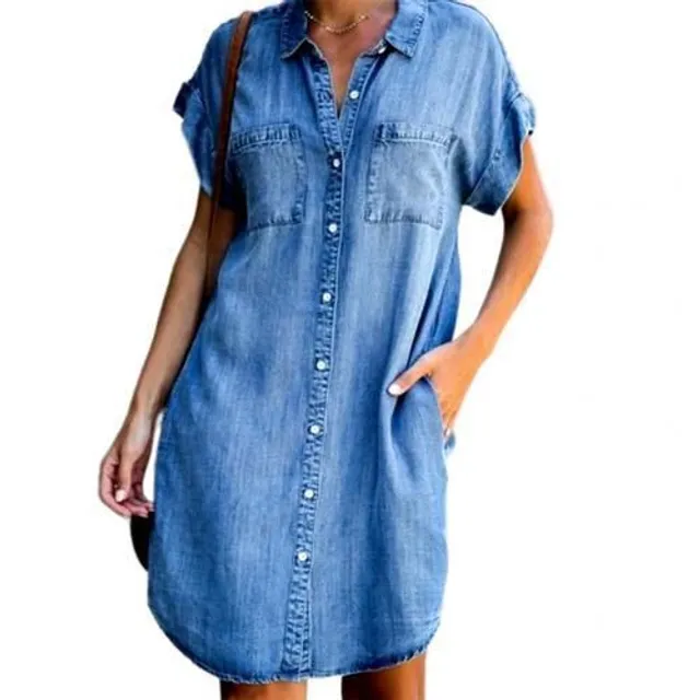 Rochie cămașă din denim