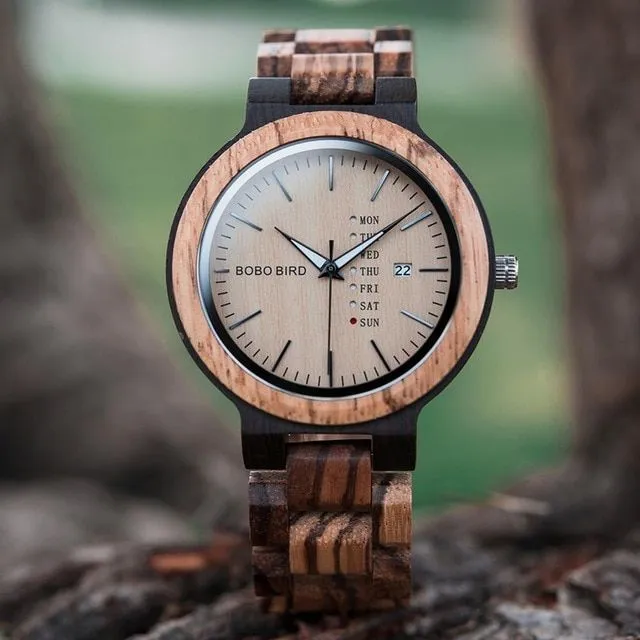 Reloj de madera moderno para hombre HIT