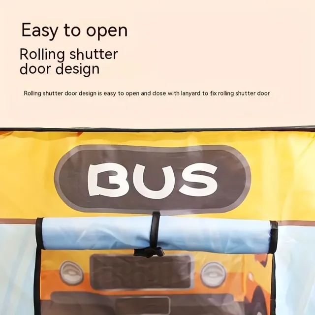 Interaktywny dom bajkowy w autobusie - automatycznie rozłożony na godziny