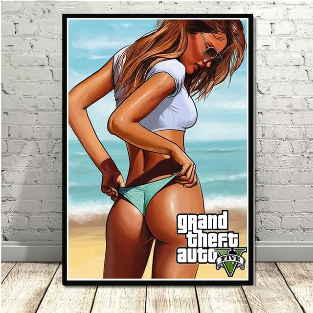 Wall poster with characters from Grand Theft Auto 4 21cmX30cmA4