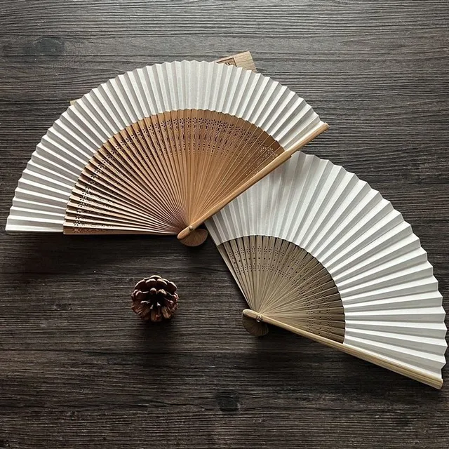 Popular stylish bamboo minimalist Japanese folding fan - more variants