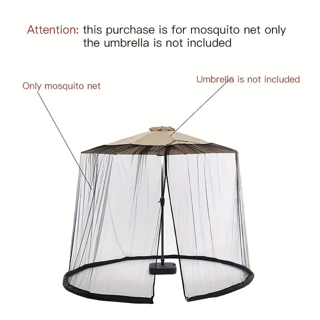 Extra large umbrella net - Your outdoor oasis without mosquitoes and flies