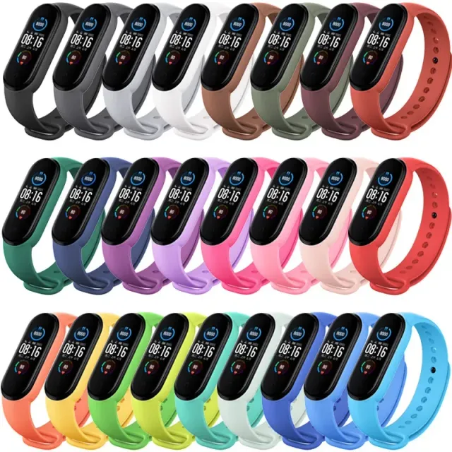 Spare silicone strap for Xiaomi Mi Band 3 4 5 6 7 - Stylish and comfortable strap for your smart bracelet