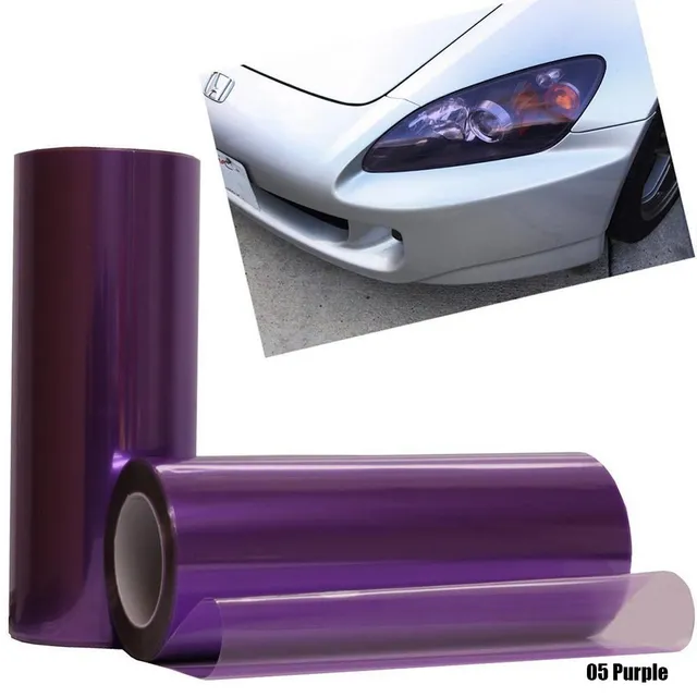 Self-adhesive coloured foil for headlights