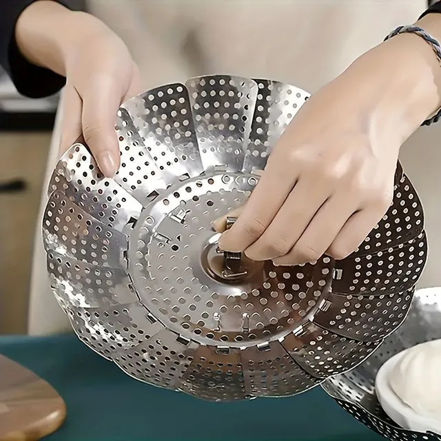 Stainless steel steam basket with composition possibility