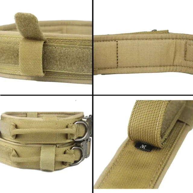 Tactical dog collar with handle for medium and large breeds