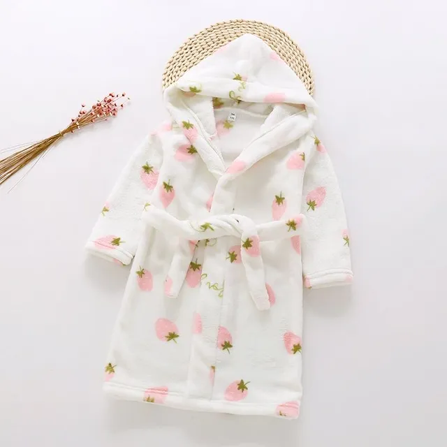 Baby soft cute bathrobe with print