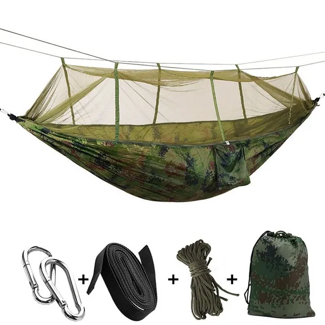 Tourist hammock with mosquito net