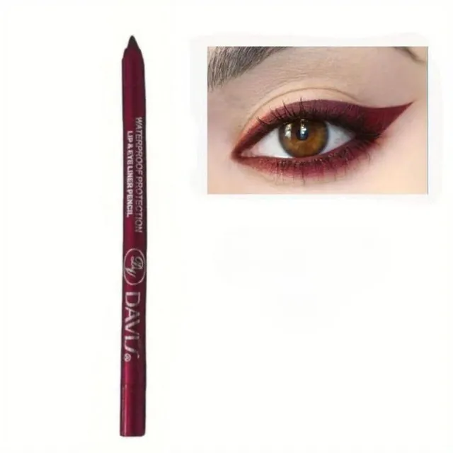 Waterproof pencil for coloured liners, shadows and lips - smudge-free