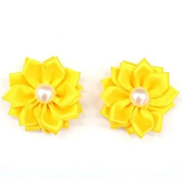 Dog rubber bands with flower 2 pcs