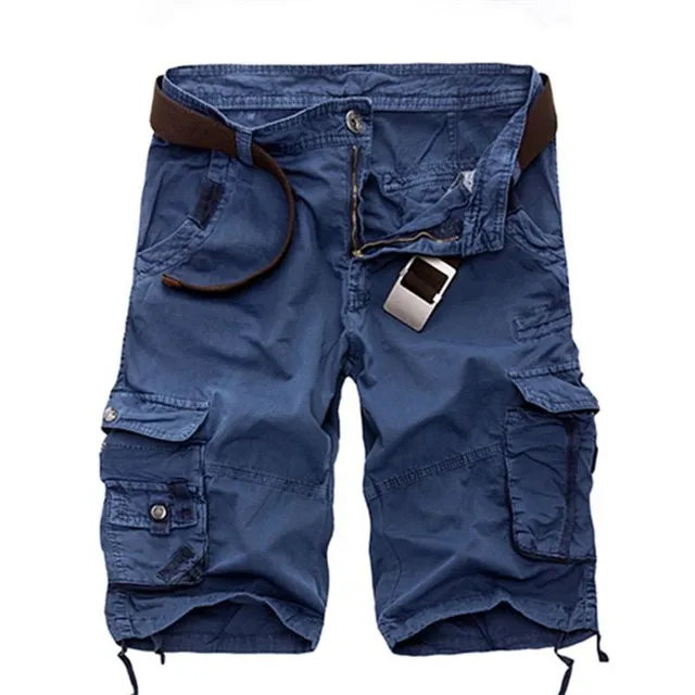 Men's cargo shorts with belt in various colours