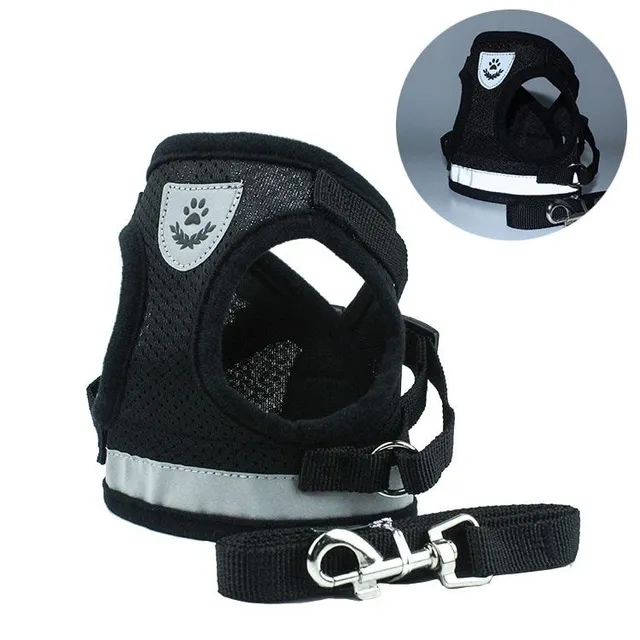 Breathable harness for dogs Black XL
