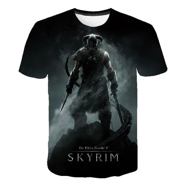 Nowoczesna stylowa koszulka 3D dla graczy The Elder Scrolls V