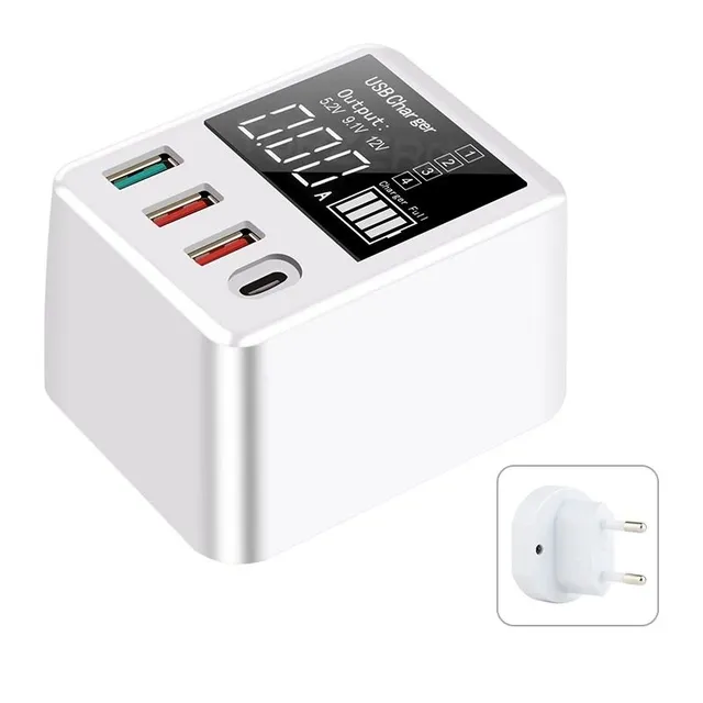 Adapter sieciowy 3 porty USB/USB-C Quick Charge i PD