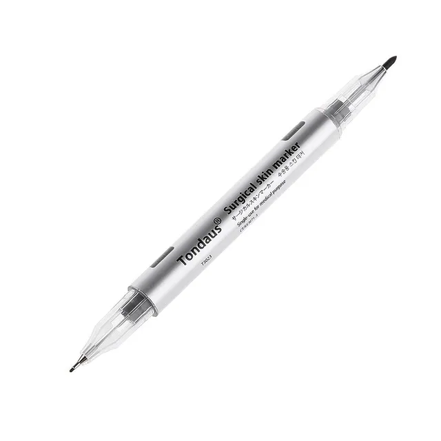 An eyebrow pen with an exact ruler
