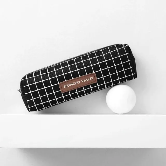 Practical school pencil with gridded pattern