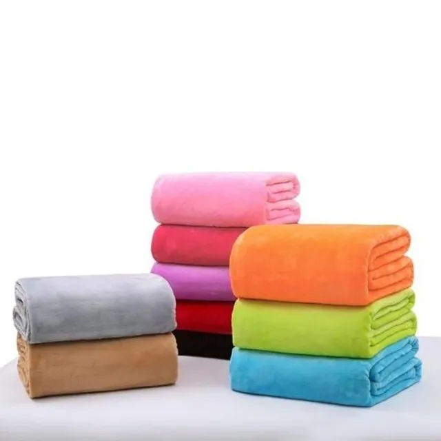 Lightweight thin mechanical flannel blanket Super warm soft blankets