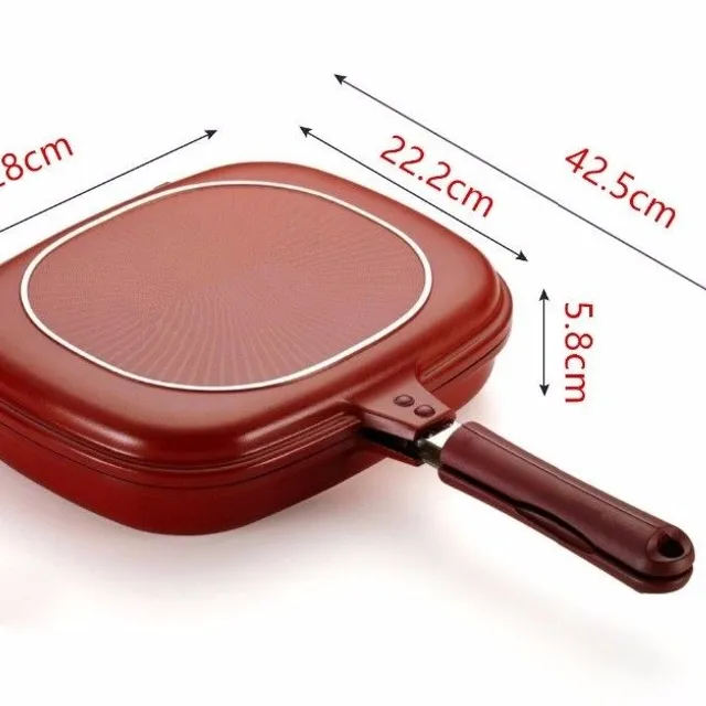 Double-sided barbecue pan 28 cm