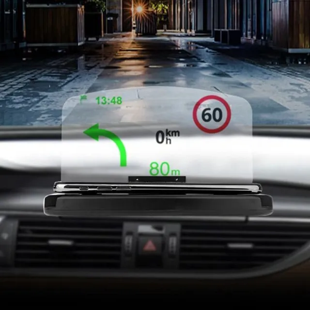 Displej pro mobilní telefony do auta – promítnutí navigace