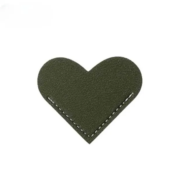 Practical hand-stitched leather bookmark in heart design - more colours Ibrahim