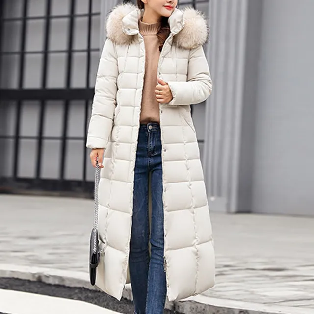Damska luksusowa długa kurtka zimowa Nicol