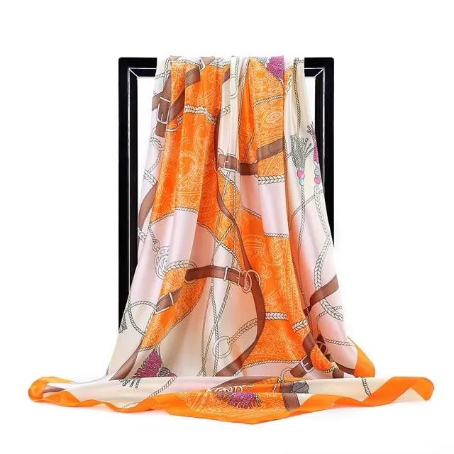 Ladies luxury square scarf