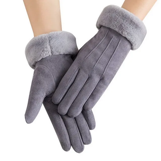 Ladies luxury gloves with wool lining Marika