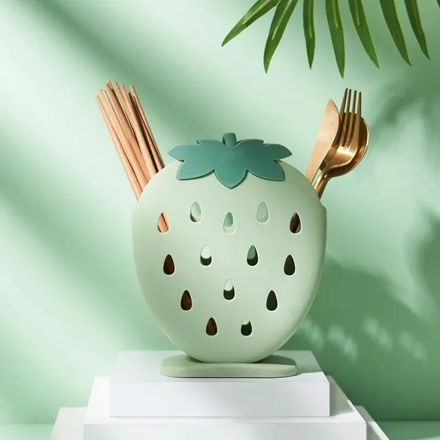 Strawberry-shaped cutlery stand