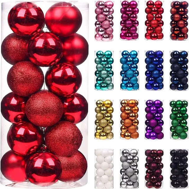 Trendy Christmas tree balls in different colours Bianca