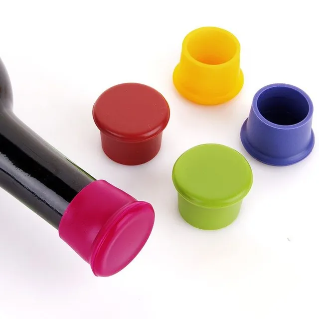 Silicone re-usable wine or champagne stopper