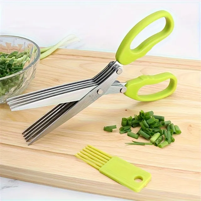 Multipurpose kitchen scissors made of 5-layer stainless steel for herbs, algae and vegetables - necessary helper in the kitchen