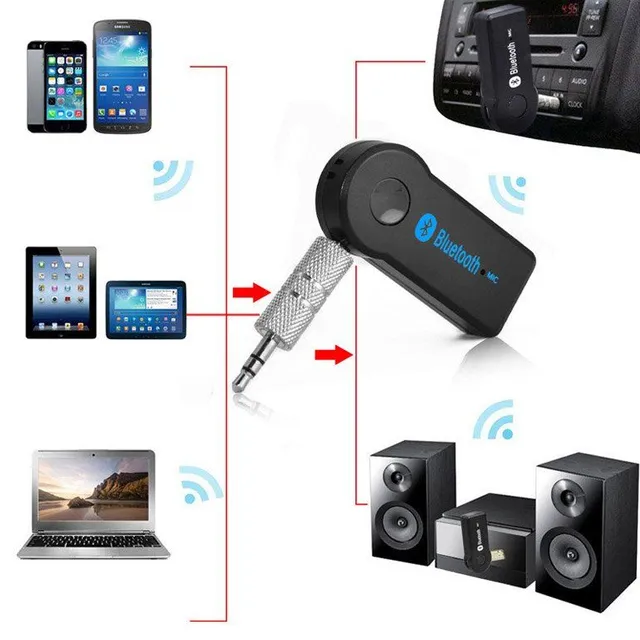 Mini Bluetooth audio vevő és kézi-mentes 2v1