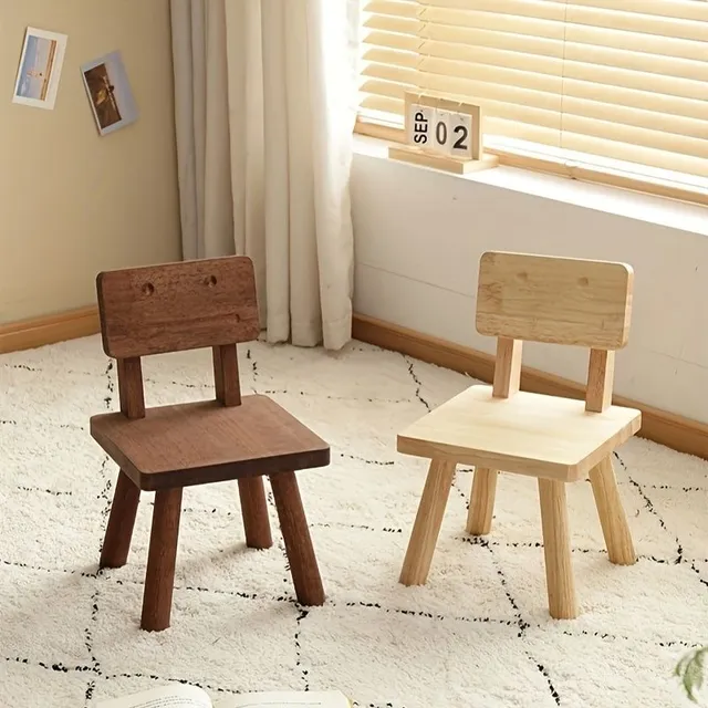 1pc Wooden Stool, Taburet To changing Bot, Small Stool From Masivu Pro Household, Small Wooden Stool, Cute Stool In Shape Robota