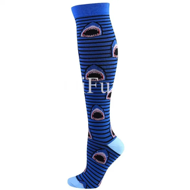 Compression high socks with different colours