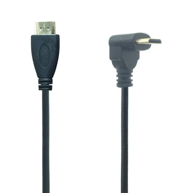 Mini HDMI to HDMI 50 cm curved interconnect cable