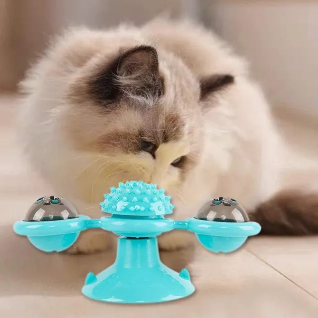 Jucărie interactivă rotativă pentru pisici
