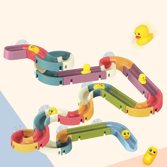 Children's coloured bathing slide for ducklings